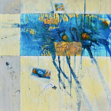 Картина под названием "Take On The World" - Cynthia Ligeros, Подлинное произведение искусства, Масло Установлен на Деревянна…