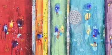 Pintura titulada "Colors of Joy" por Cynthia Ligeros, Obra de arte original, Acrílico Montado en Otro panel rígido