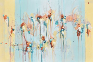 Peinture intitulée "Beautiful Beginnings" par Cynthia Ligeros, Œuvre d'art originale, Acrylique Monté sur Châssis en bois