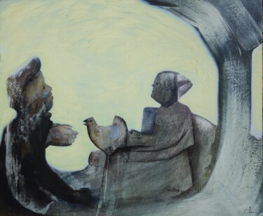 Картина под названием "softening-of-time.j…" - Clive Manuel, Подлинное произведение искусства, Масло
