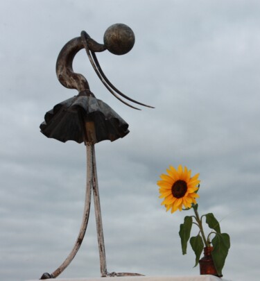 Sculpture titled "Gardening" by Clive Manuel, Original Artwork, Metals