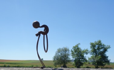 Sculpture intitulée "Hook" par Clive Manuel, Œuvre d'art originale, Métaux