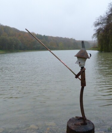 Escultura titulada "FISHING" por Clive Manuel, Obra de arte original, Metales