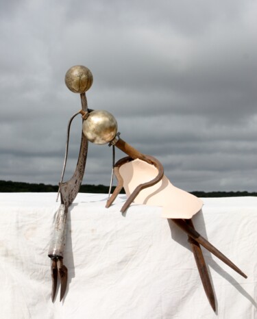 Sculpture titled "COUPLE" by Clive Manuel, Original Artwork, Metals