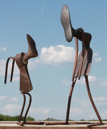 Sculpture titled "Duh?" by Clive Manuel, Original Artwork, Metals