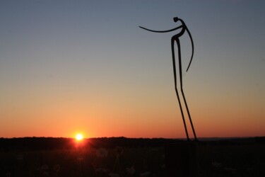 Sculpture titled "Sun holder" by Clive Manuel, Original Artwork, Metals
