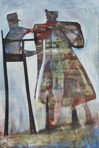 Peinture intitulée "high-chair" par Clive Manuel, Œuvre d'art originale, Huile