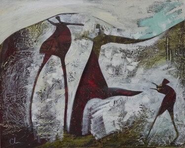 Peinture intitulée "dance" par Clive Manuel, Œuvre d'art originale, Huile