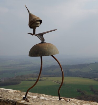 Sculpture titled "Happy fool" by Clive Manuel, Original Artwork, Metals