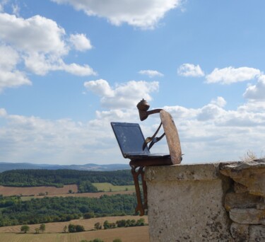 Sculpture intitulée "Laptop" par Clive Manuel, Œuvre d'art originale, Métaux