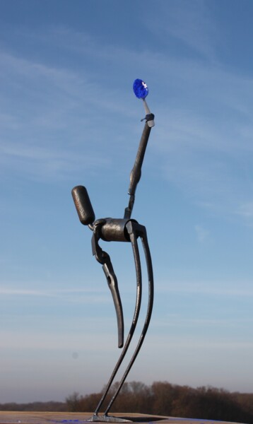 Escultura intitulada "Blue spoon" por Clive Manuel, Obras de arte originais, Metais