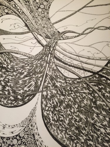 Drawing titled "This mortal coil" by Clive Nawell, Original Artwork, Ink
