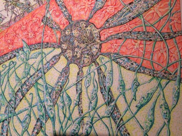 Drawing titled "Catherine wheel" by Clive Nawell, Original Artwork, Ink