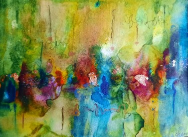 Painting titled "Flou, comme un rêve" by Clo Vanoye, Original Artwork, Watercolor