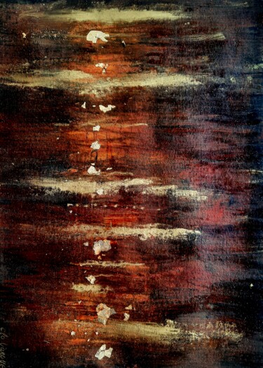 Malerei mit dem Titel "Rouille" von Clo Vanoye, Original-Kunstwerk, Pigmente
