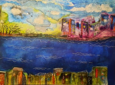 "Bord de mer" başlıklı Tablo Clo Vanoye tarafından, Orijinal sanat, Suluboya