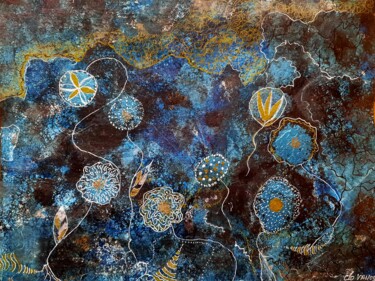 Ζωγραφική με τίτλο "Flowers" από Clo Vanoye, Αυθεντικά έργα τέχνης, Ακρυλικό