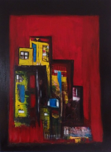 Картина под названием "Favela" - Clo Vanoye, Подлинное произведение искусства, Акрил