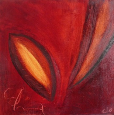 Painting titled "Végétal" by Clo Vanoye, Original Artwork, Oil