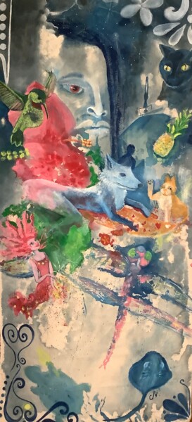 Peinture intitulée "Quand je fais confi…" par Clo, Œuvre d'art originale, Acrylique