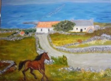 Peinture intitulée "ballade  irlandaise" par Clo, Œuvre d'art originale