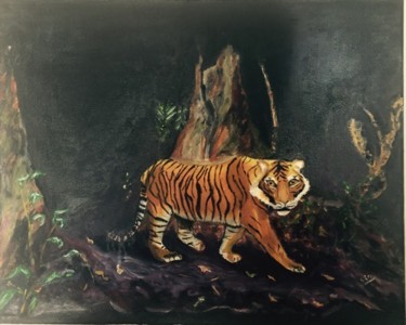 Peinture intitulée "LE PRINCE DE SUMATRA" par Clo, Œuvre d'art originale, Huile