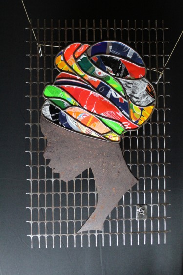 Sculpture titled "turban" by Claude Germain, Original Artwork, Metals
