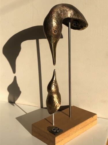 雕塑 标题为“Regards” 由Claude Germain, 原创艺术品, 青铜