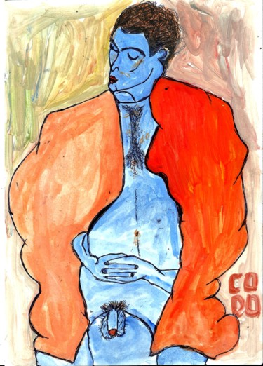 Рисунок под названием "Doryan Grayn seminú" - Codo Clodoaldo Turcato, Подлинное произведение искусства, Темпера