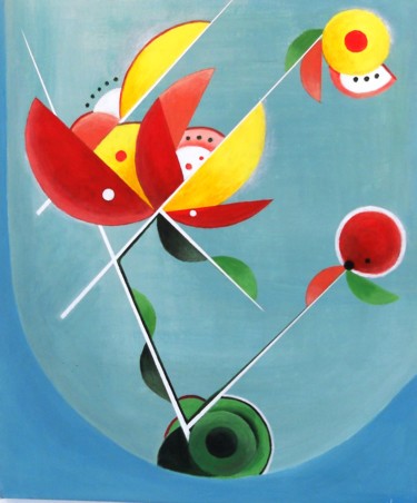 Peinture intitulée "Tulipes sucrees" par Cloe St, Œuvre d'art originale, Huile