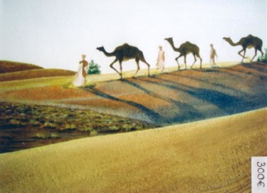 Schilderij getiteld "Près de l'Oasis" door Cloper, Origineel Kunstwerk