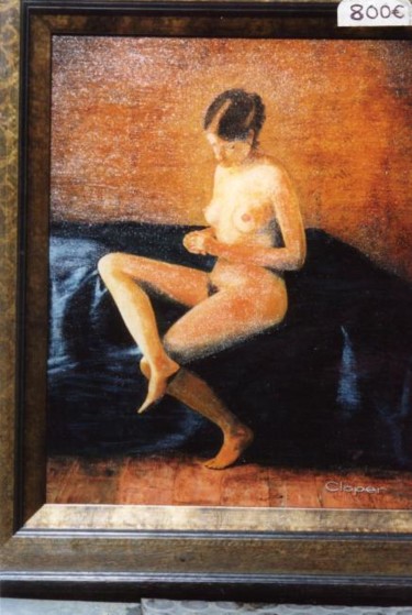 Schilderij getiteld "Mélancolie" door Cloper, Origineel Kunstwerk, Olie