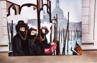 Malerei mit dem Titel "Carnevale" von Cloper, Original-Kunstwerk, Öl