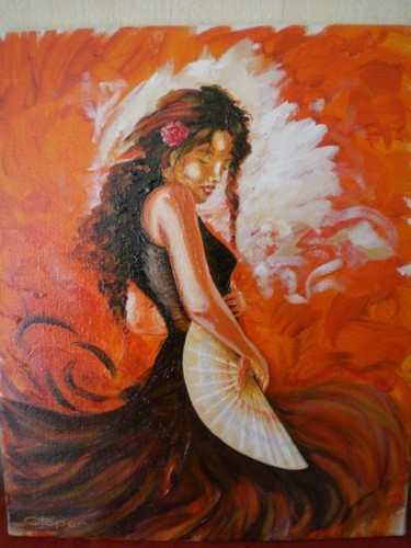 Painting titled "Paso doble" by Cloper, Original Artwork, Oil