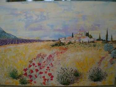 Painting titled "Les bastides" by Cloper, Original Artwork, Oil