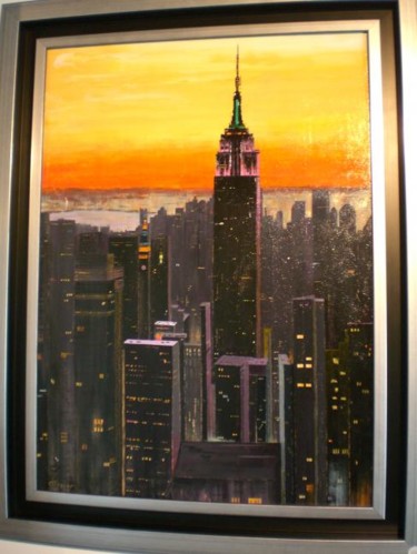 Malerei mit dem Titel "Empire State Buildi…" von Cloper, Original-Kunstwerk, Acryl