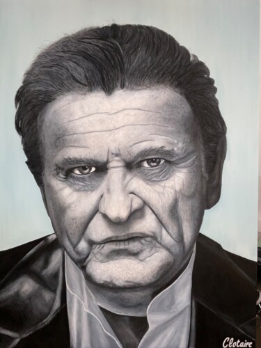 Painting titled "Joe Pesci" by Clotaire Charriere, Original Artwork, Oil