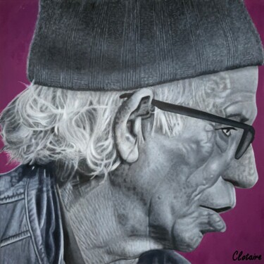 Schilderij getiteld "Keith Richards 4" door Clotaire Charriere, Origineel Kunstwerk, Olie