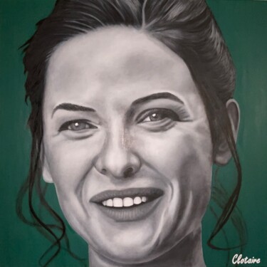 Malerei mit dem Titel "Rebecca Ferguson" von Clotaire Charriere, Original-Kunstwerk, Öl