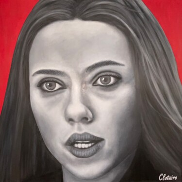 Pintura intitulada "Scarlett Johansson" por Clotaire Charriere, Obras de arte originais, Óleo