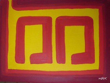 Painting titled "les trois jumeaux" by Hax, Original Artwork