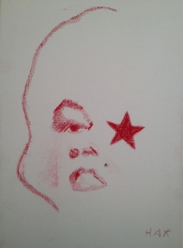 Pintura intitulada "a star is borgne" por Hax, Obras de arte originais