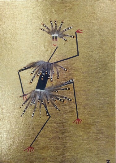 Peinture intitulée "La danseuse." par Clotilde Durand, Œuvre d'art originale, Acrylique