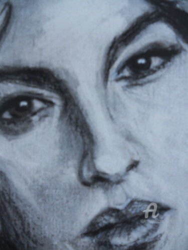 Drawing titled "Monica" by Clotilde Lienhardt (CLO), Original Artwork, Charcoal