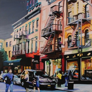 Painting titled "TRIBECA" by Clotilde Nadel, Original Artwork, Oil