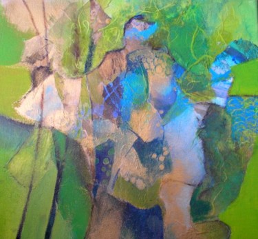 Peinture intitulée "Le guerrier vert" par Clotilde Majcherczak, Œuvre d'art originale