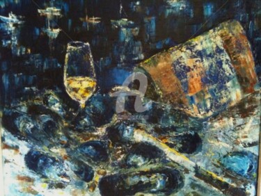 Painting titled "Godaille de moules" by Clo Tilly, Original Artwork, Oil