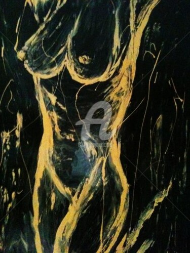 Painting titled "Nue" by Clo Tilly, Original Artwork