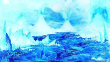 Arts numériques intitulée "Mar de lava" par Claudio, Œuvre d'art originale, Travail numérique 2D