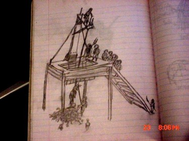 Drawing titled "The Gallows." by Lithius, Original Artwork